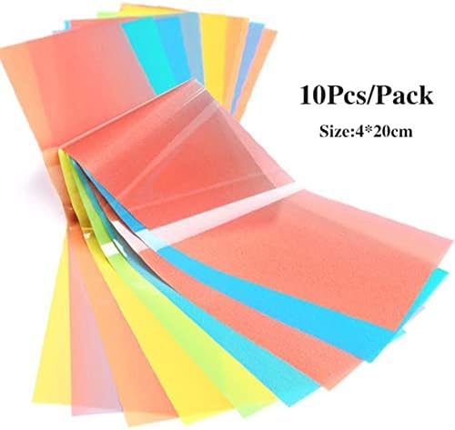 Autocolant cu unghii fluorescente cu 10 culori set de hârtie înstelări de hârtie de hârtie decor decorare autocolante de unghii
