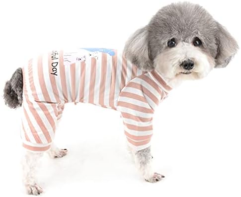 Pijamale pentru câini zunea pentru câini mici fete băieți moi de bumbac pentru cățeluși haine cu dungi pijamale cu dungi pentru