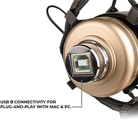 Headliner Starlight microfon condensator USB cu suport Desktop și suport de șoc pentru Mac și PC