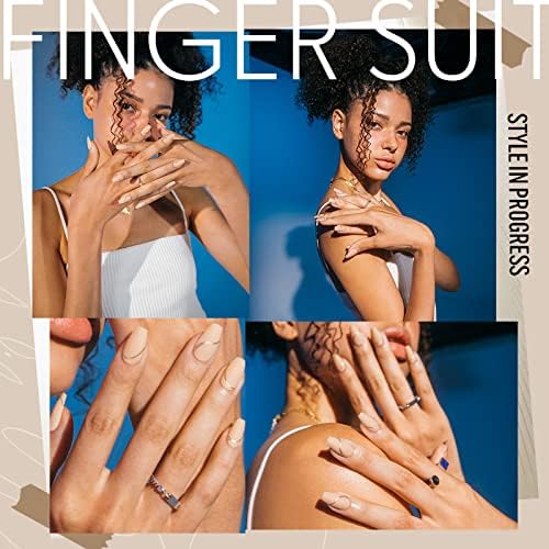 Finger Suit Press-on-Blage 40pcs sicriu, unghii false pătrate pentru sfaturi cu degetele proiectate pentru doamne, cele mai