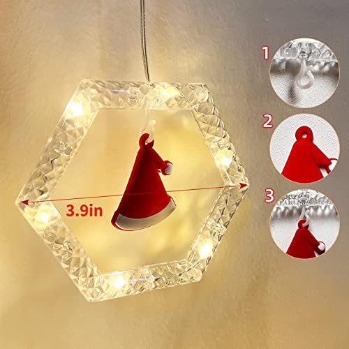 Sârmă de piele joasă din piele Light Inel hexagonal perdea de Crăciun Light Cartoon Forma dormitor LED decorativ Light USB