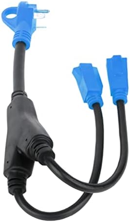 Adaptor de cablu de alimentare Scitoo RV Y-Split, dop de 30 amperi la 15 amperi, Adaptor de cablu cu cablu electric RV greoi