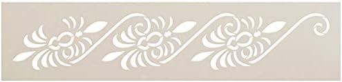 Stencil Floral Ornamental de frontieră de la StudioR12 / DIY greacă fără sudură model Home Decor / Craft & amp; Paint Wood