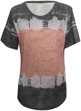 Topuri de mărime Plus pentru femei topuri de vară pentru femei 2023 Tricouri Cu mânecă scurtă la modă Rochii casual Gradient