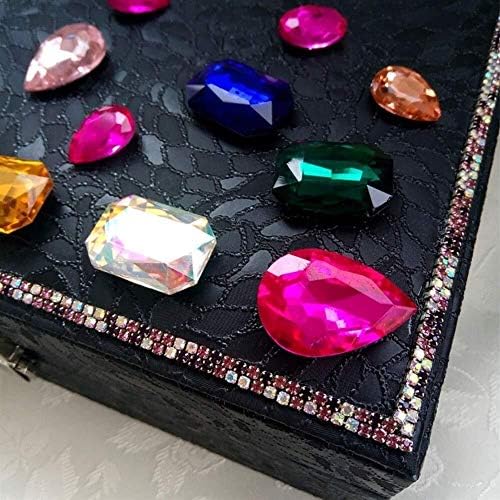 Cutii de bijuterii QTT cu oglindă cu două straturi de bijuterii piept catifea bijuterii versatile organizator de depozitare creativă pentru bijuterii cutii de bijuterii pentru femei