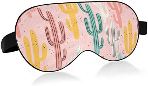 Cactus Pink Pink Respirabil Sleeping Mask, Cool Feeling Eye Sleep Cover pentru odihnă de vară, Blind conturat elastic pentru