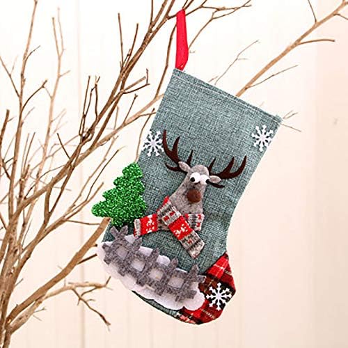 Carte de bucate de vacanță Decorații de Crăciun Creative Edge Plush Socks Bag cadou Șosete de Crăciun