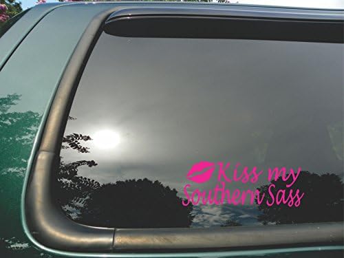 Kiss My Southern Sass-Die Cut Christian vinil fereastra Decal / autocolant pentru masina / camion / Laptop 3 x8& 34;