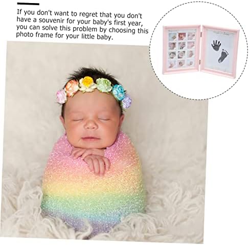 Toyvian creștere Photo Frame Newborn Keepsake Mama Picture Frame cadou pentru nou-născut 1 PC Baby Footprint Photo Frame Baby