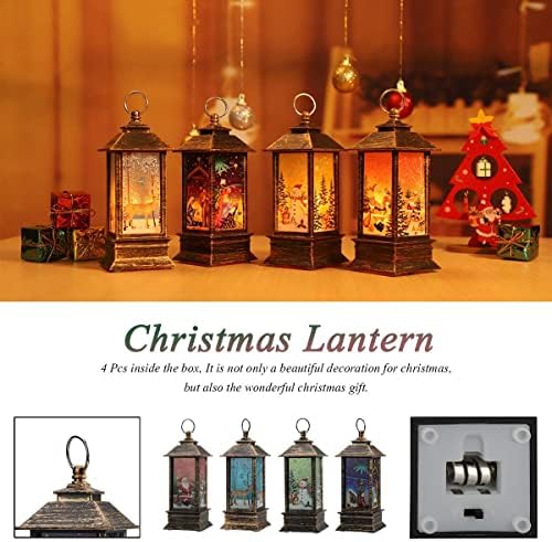 Decoratiuni de Craciun Mini Lantern lanterne de Craciun decorative pom de Craciun Decoratiuni pentru Casa lampa simulata lanterna