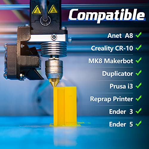 75 piese 0.4 mm MK8 3D Imprimanta alama Extruder duze Hardened imprimanta 3d sfaturi compatibil cu Makerbot, Creality Cr-10,
