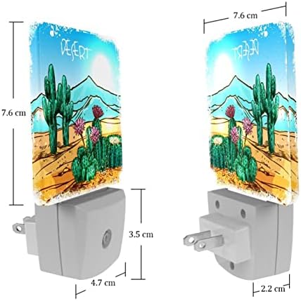 Cactus în deșert lumini de noapte conectați la perete pentru copii LED Lumina de noapte pentru creșă pentru copii dormitor