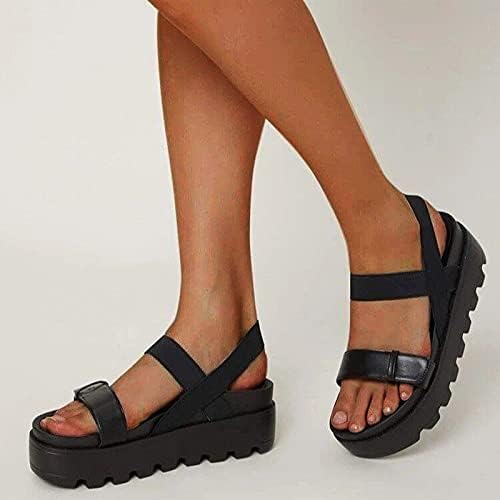 Sandale cu platformă USYFAKGH moda de vară sandale romane de dimensiuni mari cu tălpi groase și catarame