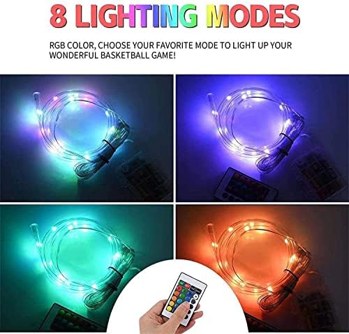 Doamna Keng Led baschet Hoop lumini, Super Bright LED baschet Rim lumini pe timp de noapte, 16 schimbare de culoare de unul
