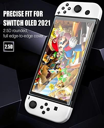 Kit de accesorii Moko OLED pentru Nintendo Switch OLED Model 2021, 1 pachet 16 sloturi card de carte de joc și 3 pachet protector