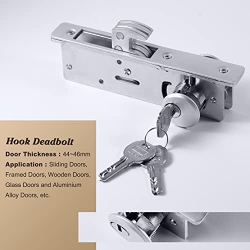 Cilindru dublu cilindru de mort mortise Lock - Mortise Deadbolt Lock Cilindru cu cheie dublă 1-1/8 Limba de cârlig pentru ușile