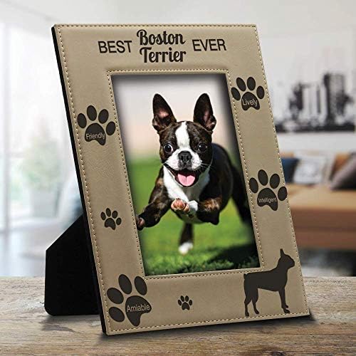 Bella Busta-Best Boston Terrier Ever-Dog Photo Frame-cadru-câine-gravat-gravat cadru