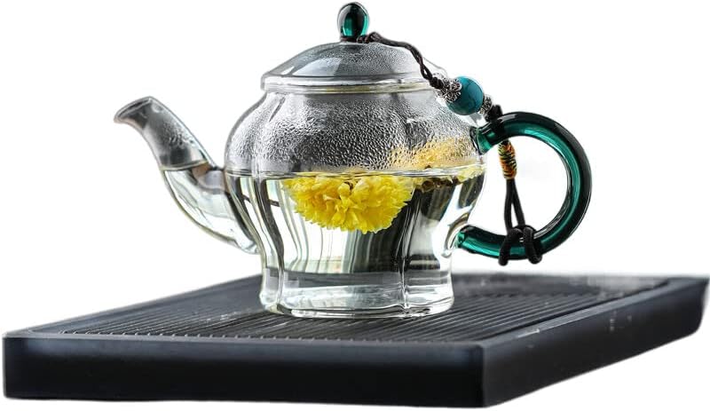 Teapot de flori de sticlă pentru ca femeile să facă ceai de crizantemum special mini -gospodărie ceai cu bule rafinate 玻璃 花