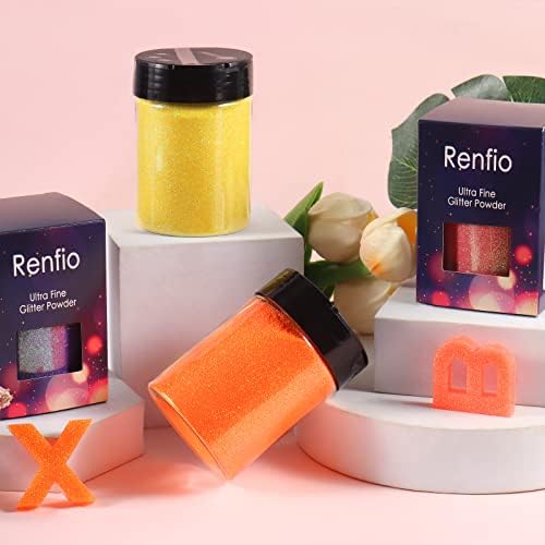 Renfio iridescent Ultra Fine Glitter Powder, 5,65 oz 160g Resin Metalic Suppies Glitter Pet Fulkes Crafts Sequins 1/128 0,008