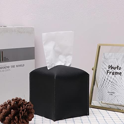 Cutie de țesut Xlentgen capac cutie de țesut din piele PU, suport decorativ pentru cutie de țesut Facial pentru dormitoare,