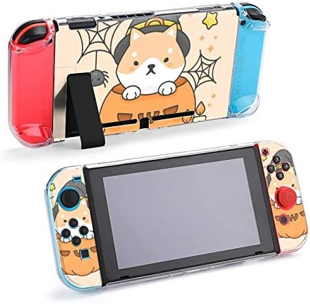 Carcasă pentru Nintendo Switch, Shiba Inu Dog într-un dovleac Cinci piese Setați Accesorii pentru consolă de joc de protecție