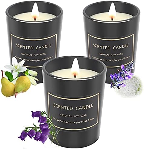 3pcs cu lumânări parfumate set pentru femei, lumânări de aromaterapie pentru acasă, lumânări de soia naturală de lungă durată,