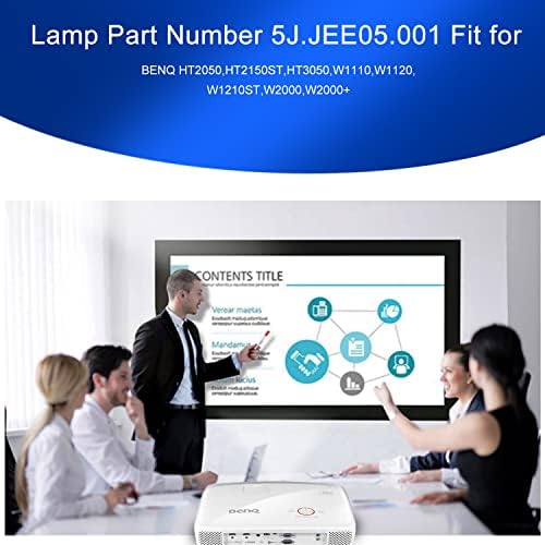 KhotIlong 5J.JEE05.001 lampă de înlocuire cu carcasă pentru Proiector BENQ W1110,W1120,W1210ST,W2000.