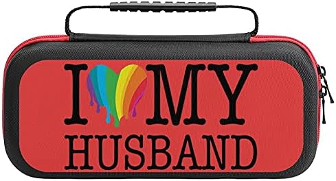 Funnystar Rainbow Heart Îmi place soțul meu de protecție Carcasa cu depozitare compatibilă cu Lite Accesorii Kit