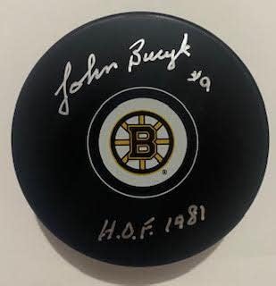 John Bucyk puc autografat-pucuri NHL autografate