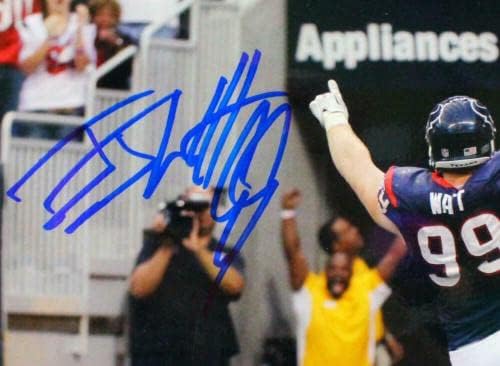 JJ Watt Autografat Houston Texans 8x10 Vizualizare Back Vizualizare orizontală - JSA W *Blue - Fotografii autografate NFL