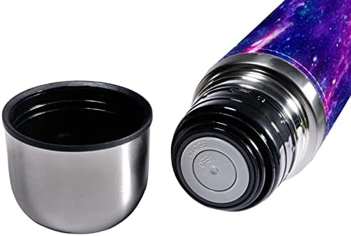 Cană izolată cu vid dublu din oțel inoxidabil 500 ml, cană de cafea de călătorie, Univers Galaxy Purple Model de cale Lactee