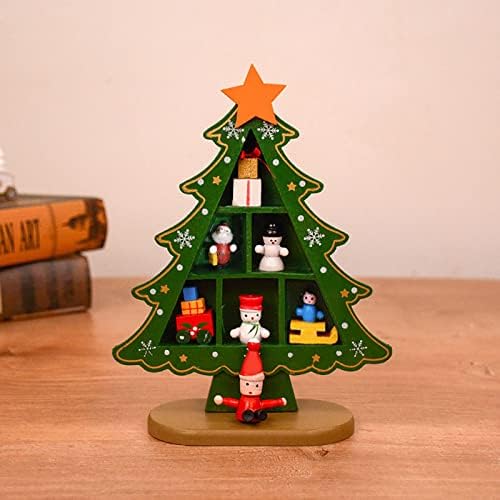 Ornamente desktop din lemn decor de Crăciun copac de Crăciun decor de casă în vrac ornament de Crăciun