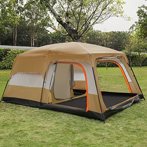 Cort MoNiBloom 5-8 persoane pentru Camping cabină portabilă Extra mare cort imens, Impermeabil Rezistent la vânt 1 Living și
