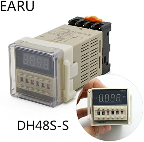 TIOYW DH48S-S 0.1S-990H AC 110V 220V DC 12V 24V Repetă Ciclu SPDT Programabil Timer Releu de timp cu priză DH48S DIN Rail