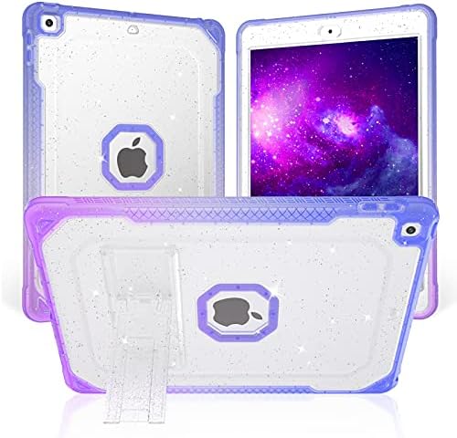 Zonefoker pentru iPad 9th Generation Caz, pentru iPad 8/7th Generation Generation 10,2 inch Caz 2021/2020/2019, Clear Glitter