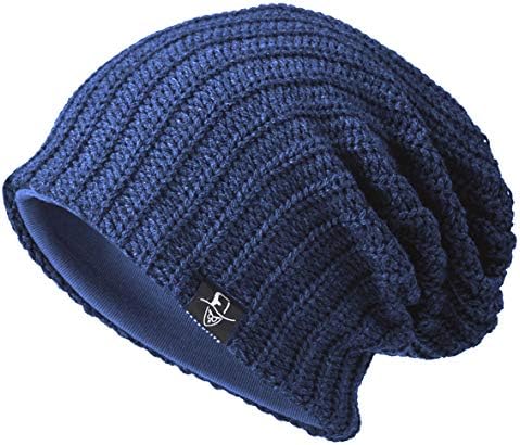 Ruphedy bărbați Slouch Beanie tricotate pălărie lung supradimensionate Baggy craniu Cap pentru iarna N010