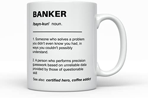 Definiție de bancher cana de cafea, idei de cadouri amuzante Best Bank Teller pentru bărbați pentru femeile absolvire de apreciere