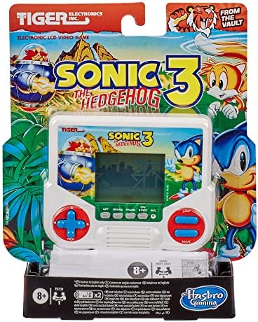 Hasbro Gaming Tiger Electronics Sonic The Hedgehog 3 joc video LCD electronic, ediție inspirată Retro, joc portabil pentru