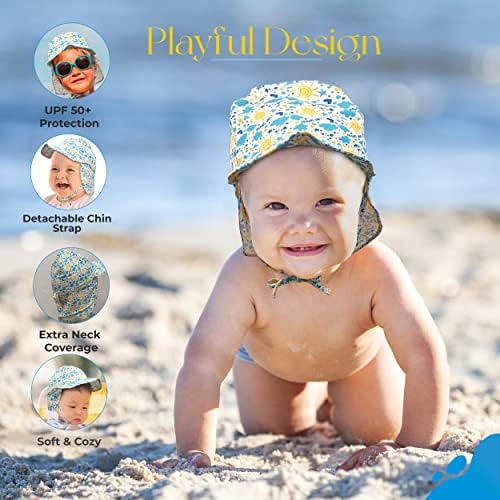 Pălărie de soare pentru bebeluși upf 50+ protecție reglabilă pentru sugari de vară pălării de plajă de vară