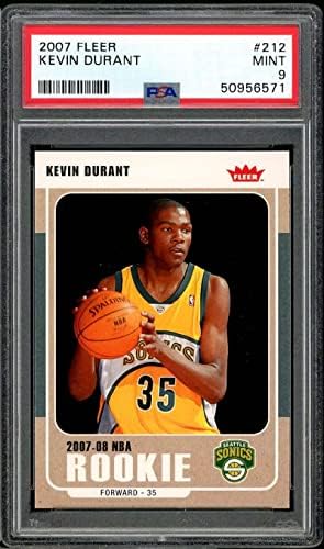 Kevin Durant Rookie Card 2007-08 Fleer 212 PSA 9