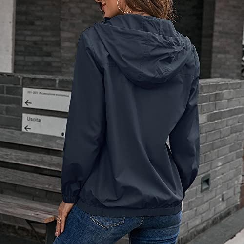 SERYU femei impermeabil ploaie jacheta usoare cu gluga Windbreaker Packable activ în aer liber pelerina de ploaie