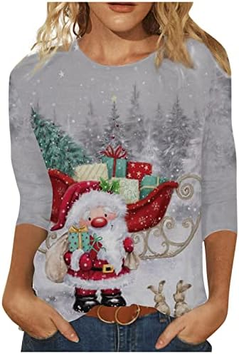 Hangoroane cu jumătate de fermoar pentru femei cu gât de Crăciun Tricouri cu mânecă lungă pentru fete, în general, mamă pulovere