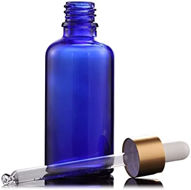 Genigw 10pcs Cap Cap Blue Glass Sticla Scară Pipetă Pipetă Pipetă Aromaterapie Liquid/Essence Basic