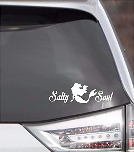Salty Mermaid Soul vinil Decal Alb 5.5 & 34; autocolant pentru Laptop auto camion van de perete