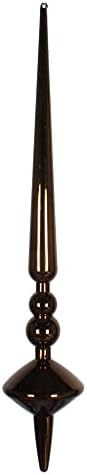 Vickerman 539392-18 Ornament de brad Finial Chocolate Chocoly Shiny Cupola Finial