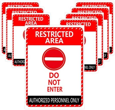 Youok 8 pachet STICKES SEGN DE PACK LEGNIMENT Personalul autorizat nu introduceți doar semne etichete autocolante, etichete