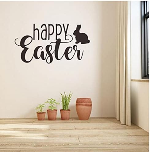 Froiny Happy Paște de Paște autocolant de iepure Decalare de perete Decalare de Paște de Paște de Paște pentru copii pentru