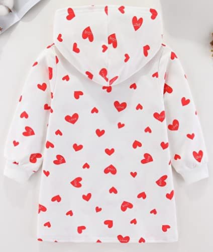Bomdeals Valentines Day Day Toddler Girls Hankeies Hanorace - Copilul pentru inimă pulover de inimă lungă Cangaroo Jumper Sweatpuit