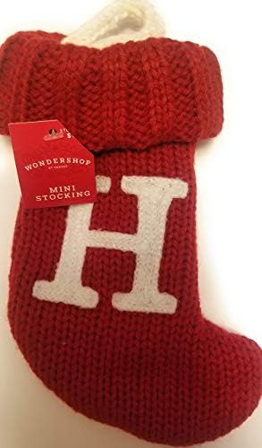Wondershop Target de Crăciun tricot mini stocare monogramă Litera H roșie Măsuri 7