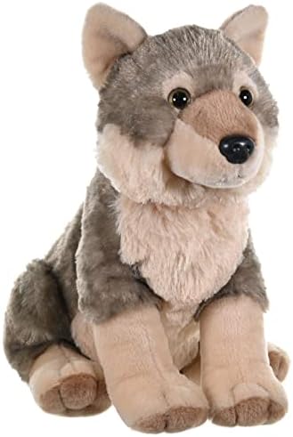 Wild Republic Wolf Plus, animal de pluș, jucărie de pluș, Cadouri pentru copii, Cuddlekins 12 inci